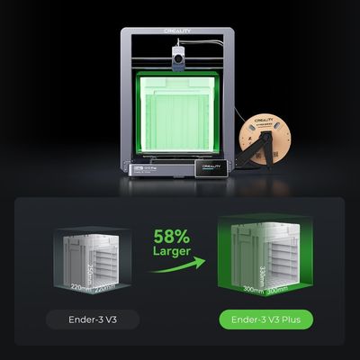 Ender-3 V3 Plus 3D Printer Top-notch Performance Instant Part Cooling 300*300*330mm Build Volume