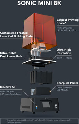Phrozen Sonic Mini 8K Resin 3D Printer 3d Machines 165*72*180mm Impresora 3d LCD 3d Printing Machine 3d Model Making Machine