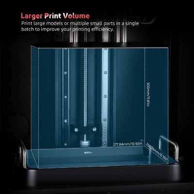 ELEGOO Jupiter Resin 3D Printer with 12.8" 6K Mono LCD Larger Print Volume 277.848 *156.264 * 300 mm for 3D Printing