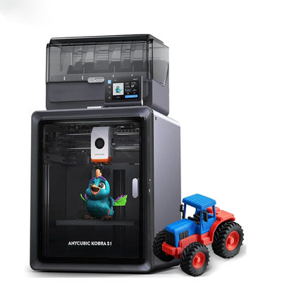 Anycubic Kobra S1 Combo 3D Printer Multi-Color Printer High Speed Max 600mm/s High Precision Rapid Printing 250x250x250mm